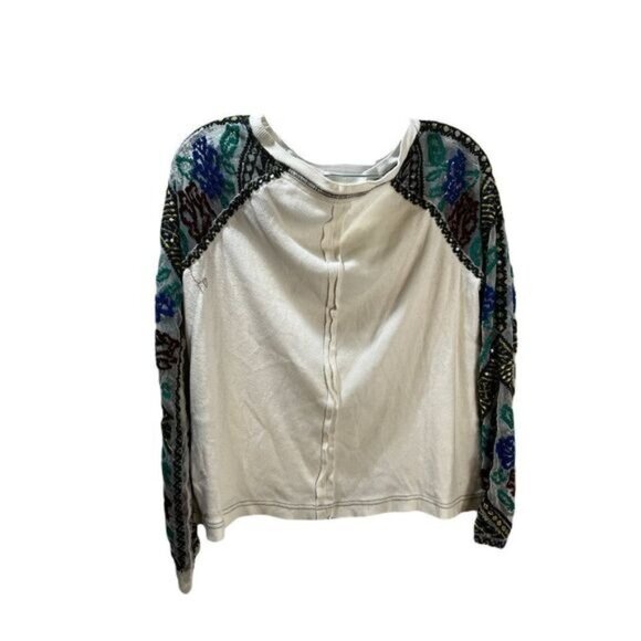Women’s Rendezvous Long Embellished Sheer Sleeve Top Small‎ - Picture 2 of 6